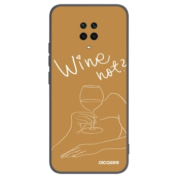 Picasee husă neagră din silicon pentru Xiaomi Redmi Note 9 Pro - Wine not