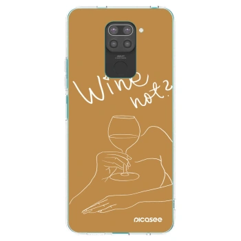 Picasee husă neagră din silicon pentru Xiaomi Redmi Note 9 - Wine not