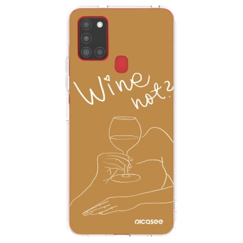 Picasee husă transparentă din silicon pentru Samsung Galaxy A21s - Wine not