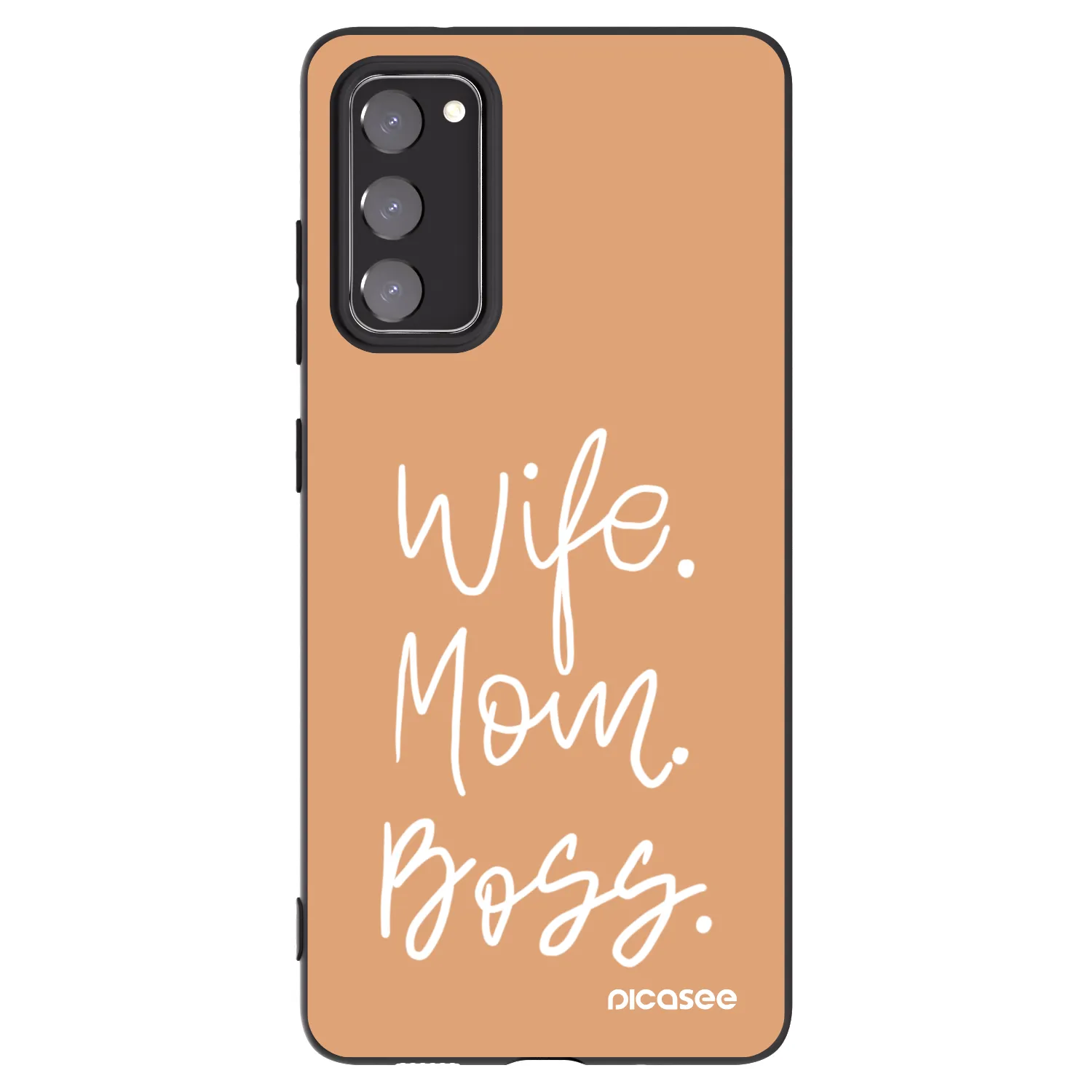 Picasee husă neagră din silicon pentru Samsung Galaxy S20 FE - Boss Mama