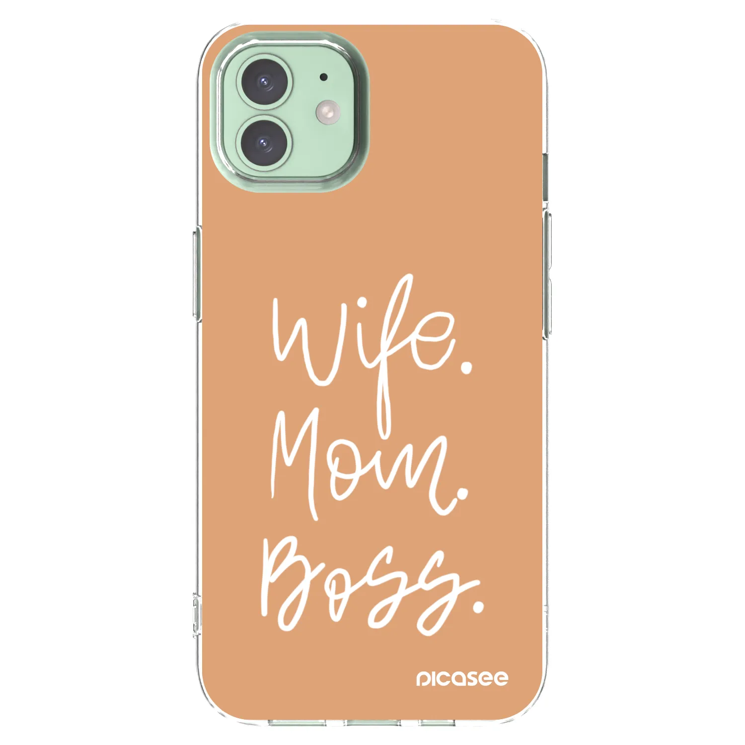 Picasee husă transparentă din silicon pentru Apple iPhone 12 Pro - Boss Mama