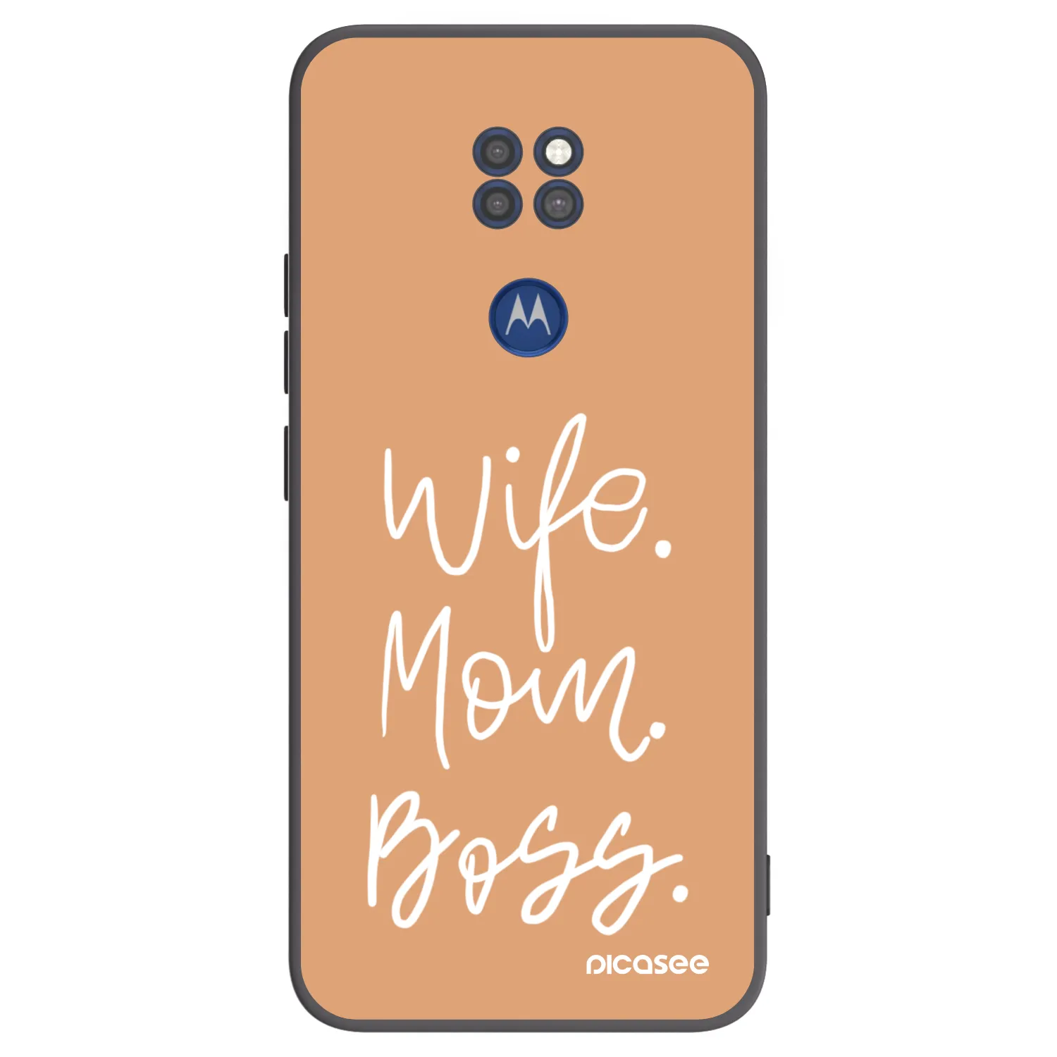 Picasee husă neagră din silicon pentru Motorola Moto G9 Play - Boss Mama