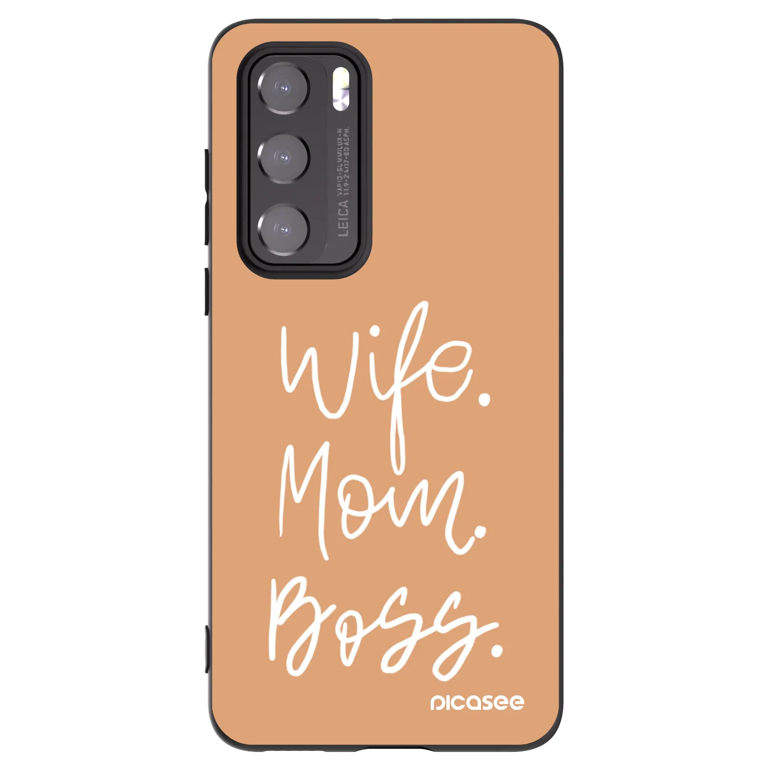 Picasee husă neagră din silicon pentru Huawei P40 - Boss Mama