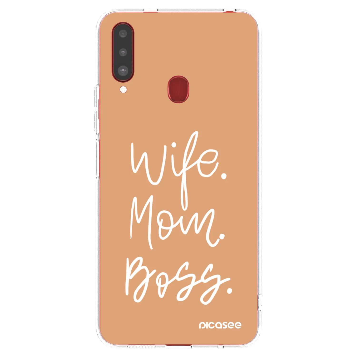 Picasee husă transparentă din silicon pentru Samsung Galaxy A20s - Boss Mama