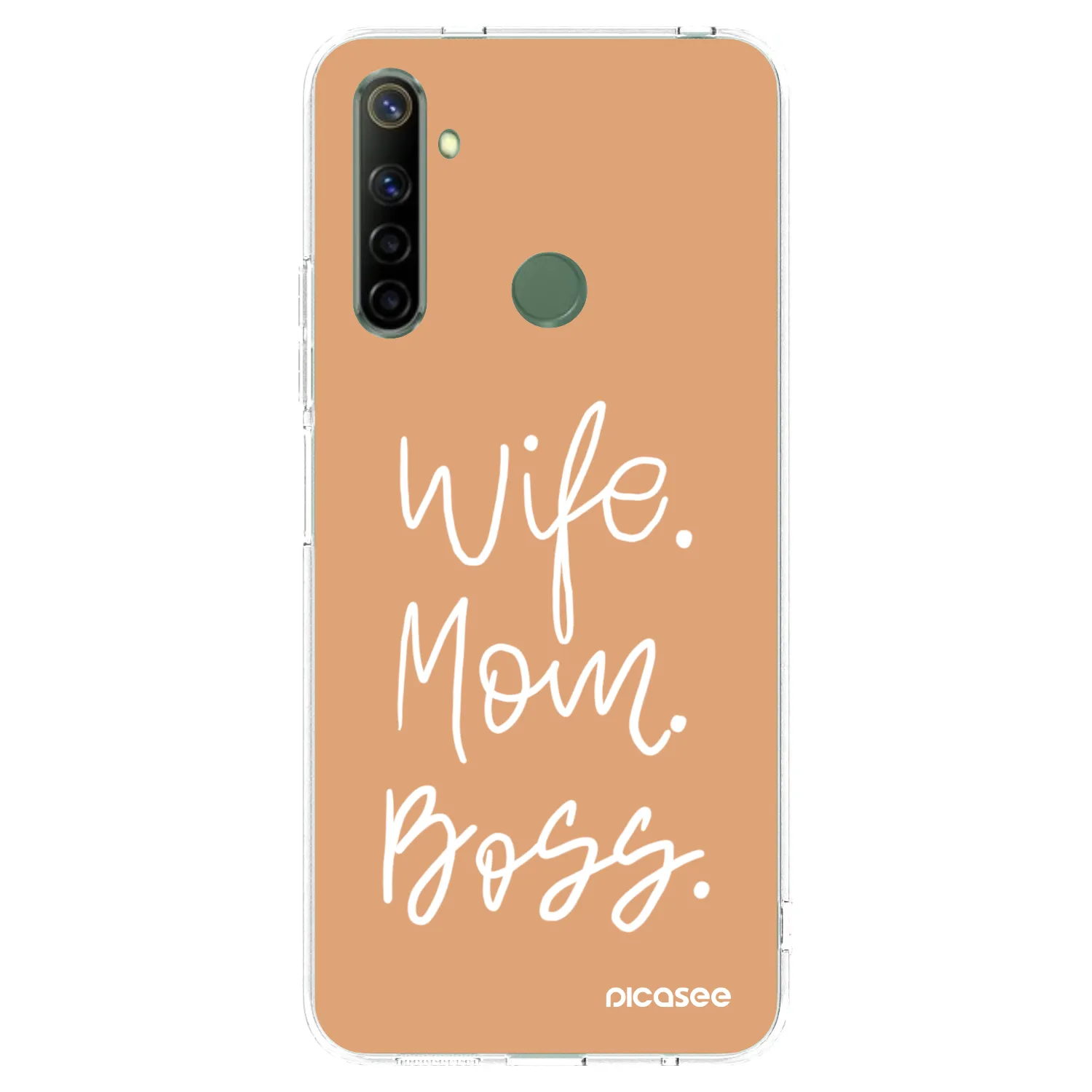 Picasee husă transparentă din silicon pentru Realme 6i - Boss Mama