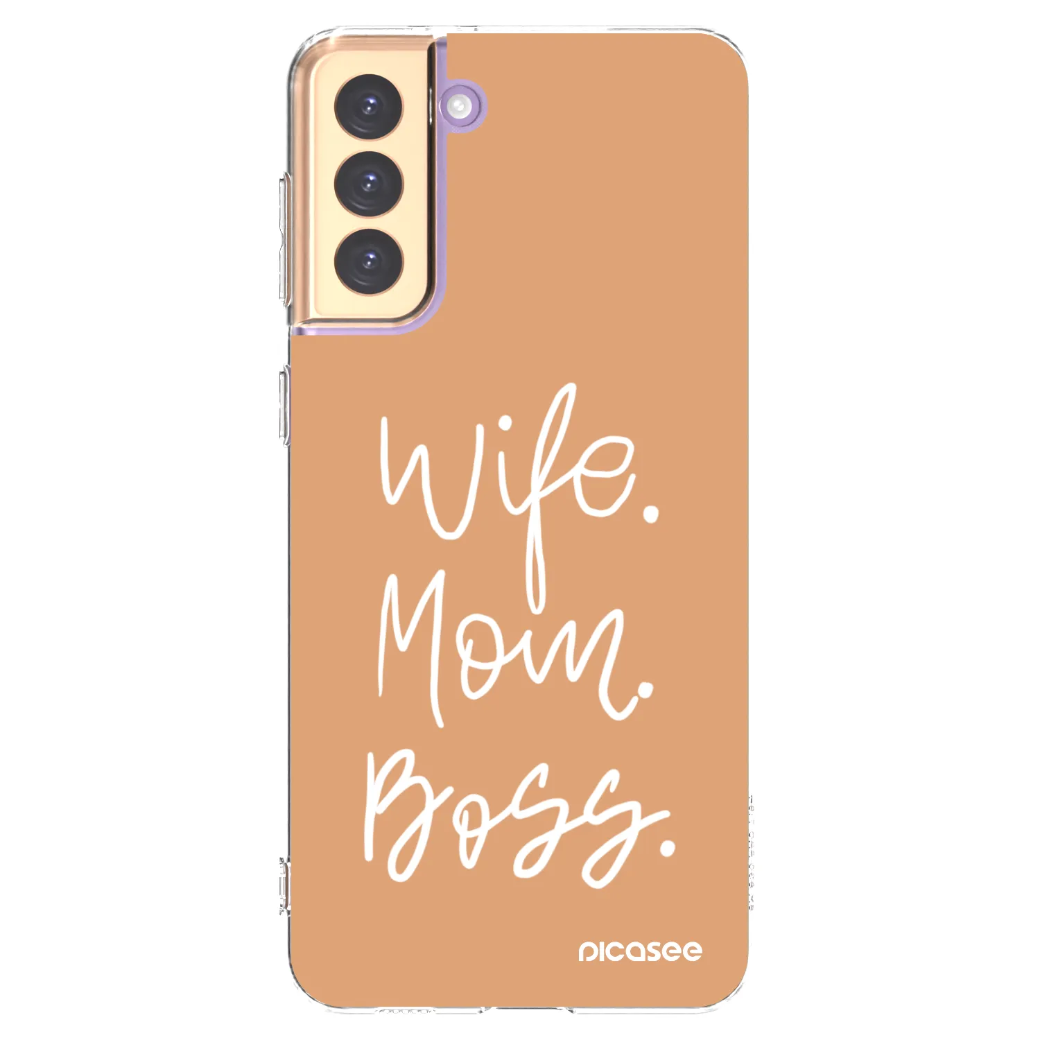 Picasee husă transparentă din silicon pentru Samsung Galaxy S21+ 5G G996F - Boss Mama