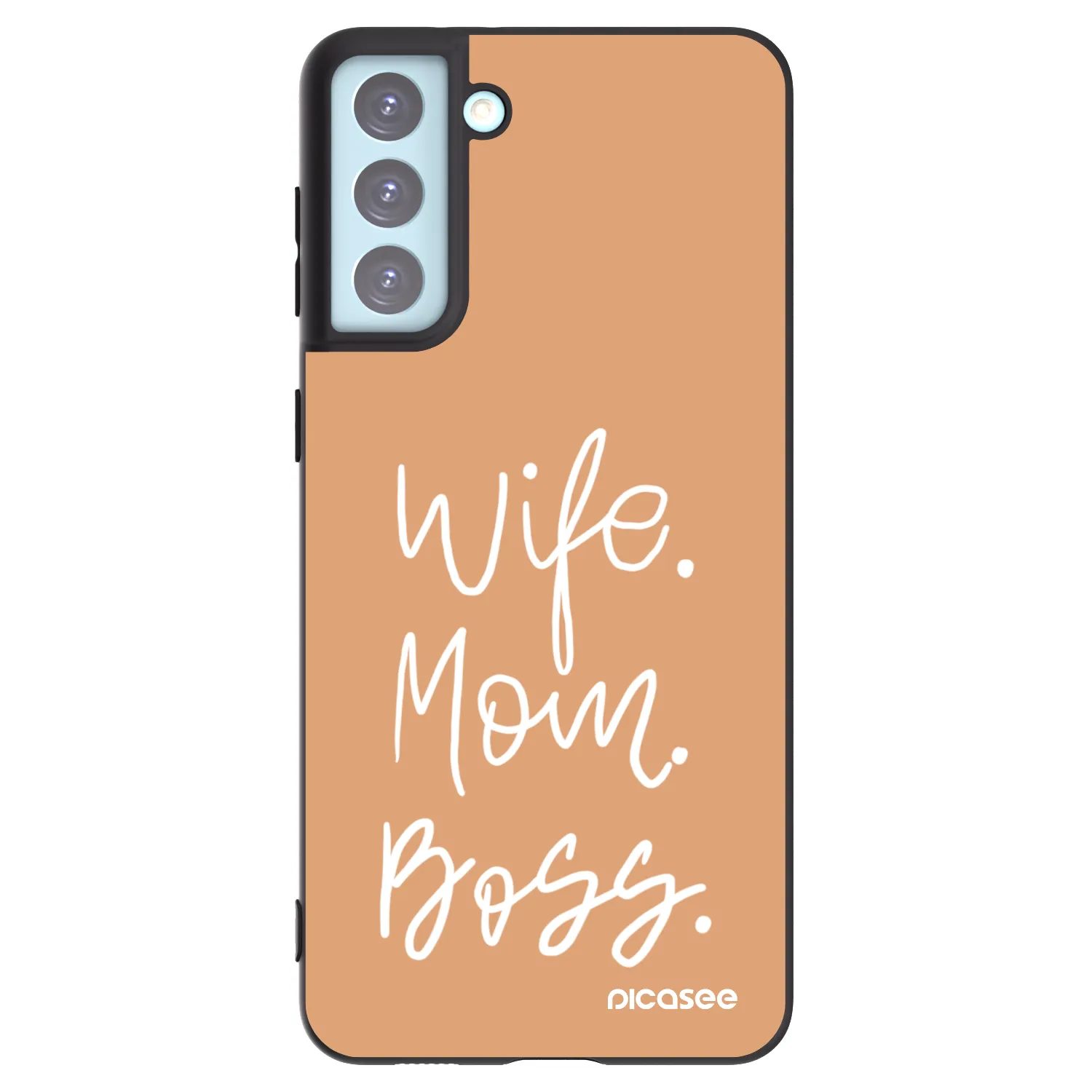 Picasee husă neagră din silicon pentru Samsung Galaxy S21+ 5G G996F - Boss Mama