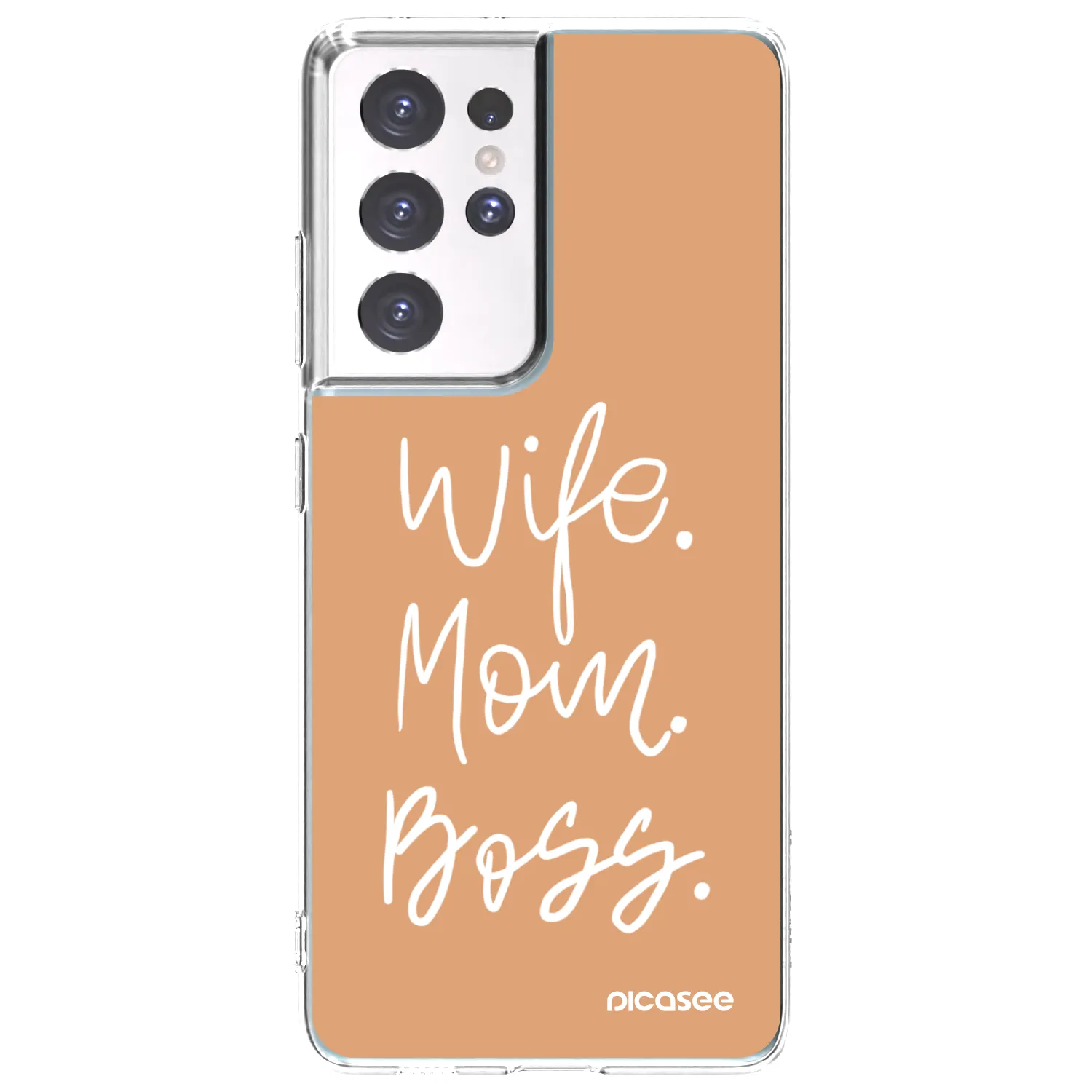 Picasee husă transparentă din silicon pentru Samsung Galaxy S21 Ultra 5G G998B - Boss Mama