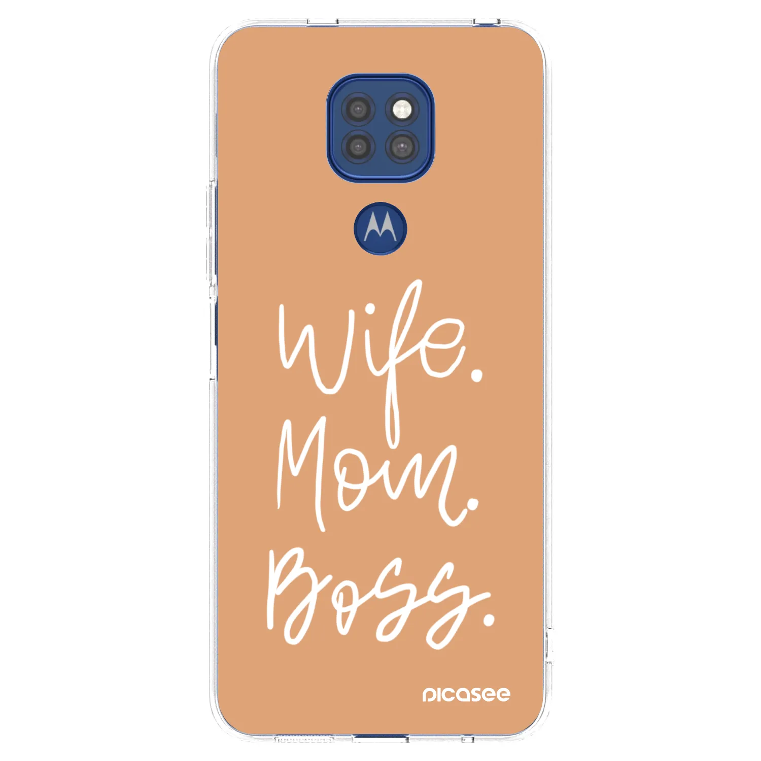 Picasee husă transparentă din silicon pentru Motorola Moto G9 Play - Boss Mama