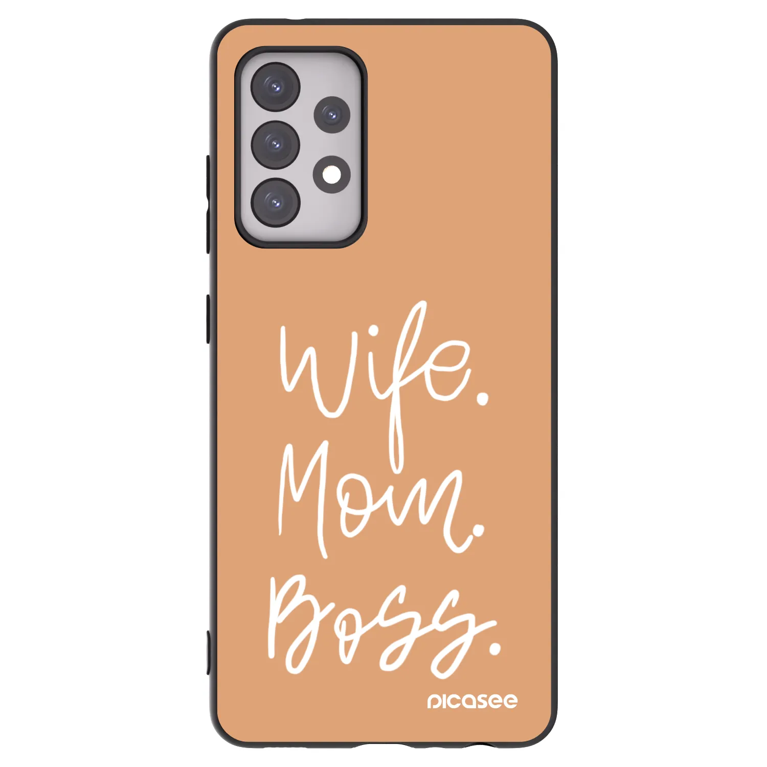 Picasee husă neagră din silicon pentru Samsung Galaxy A52 5G A525F - Boss Mama