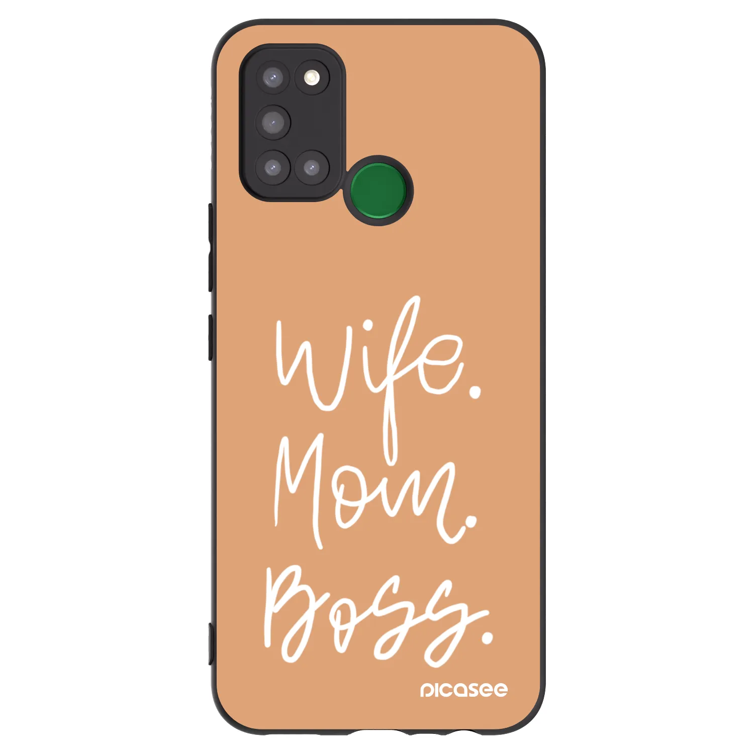 Picasee husă neagră din silicon pentru Realme 7i - Boss Mama