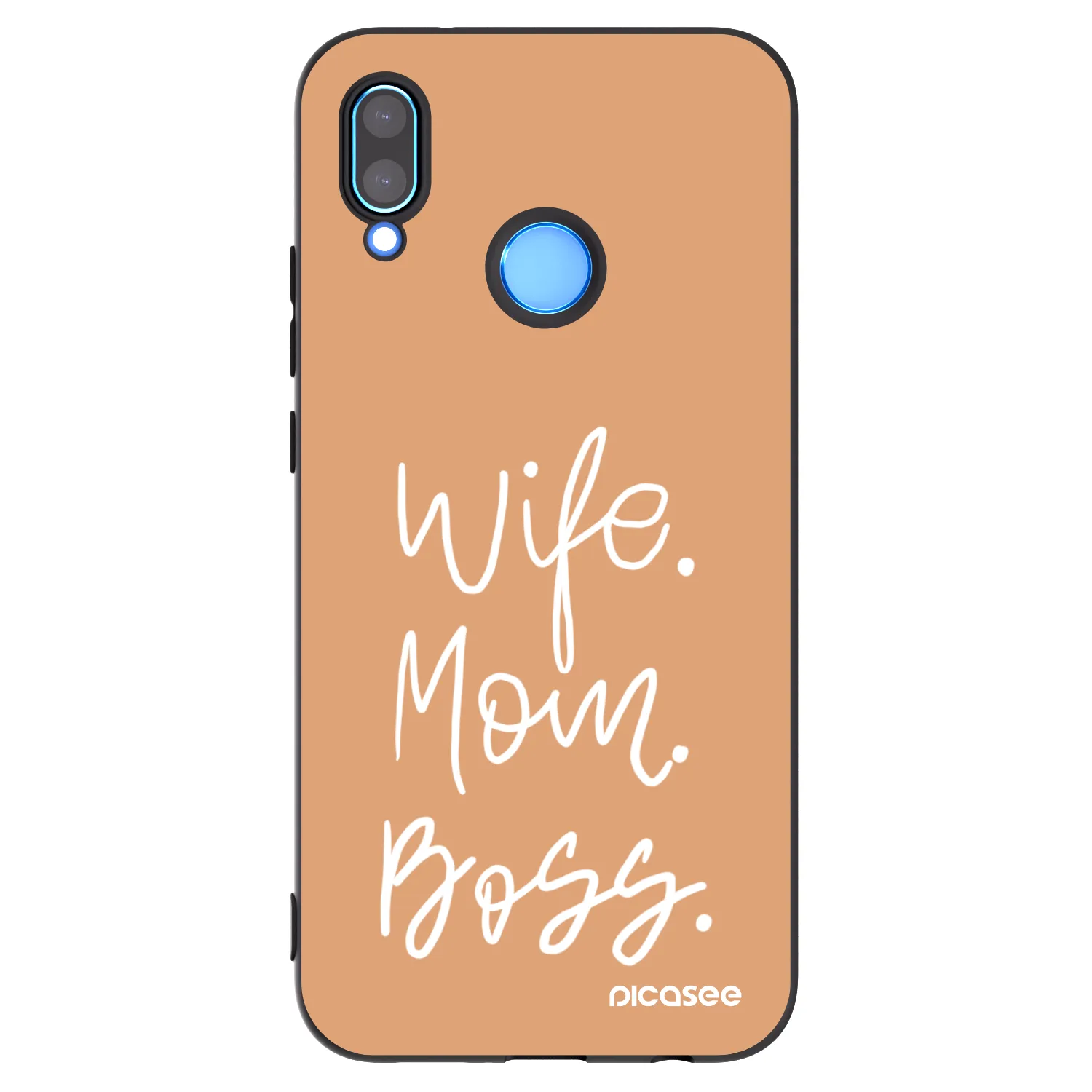 Picasee husă neagră din silicon pentru Huawei P20 Lite - Boss Mama