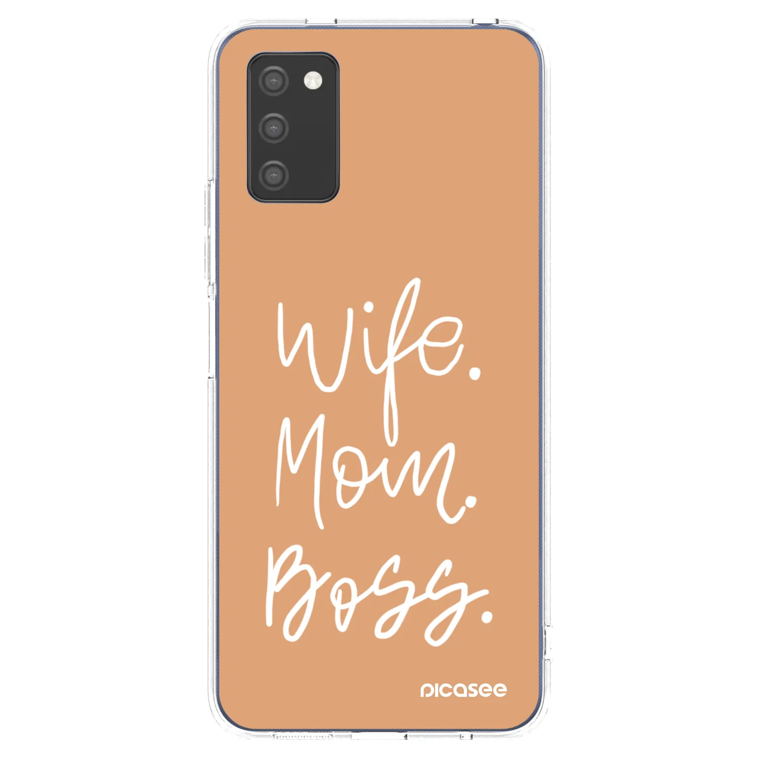 Picasee husă transparentă din silicon pentru Samsung Galaxy A02s A025G - Boss Mama