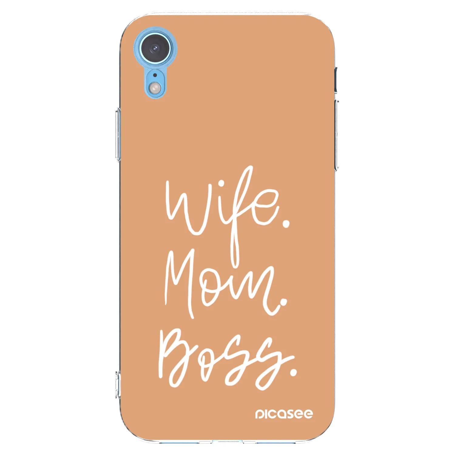 Picasee husă transparentă din silicon pentru Apple iPhone XR - Boss Mama