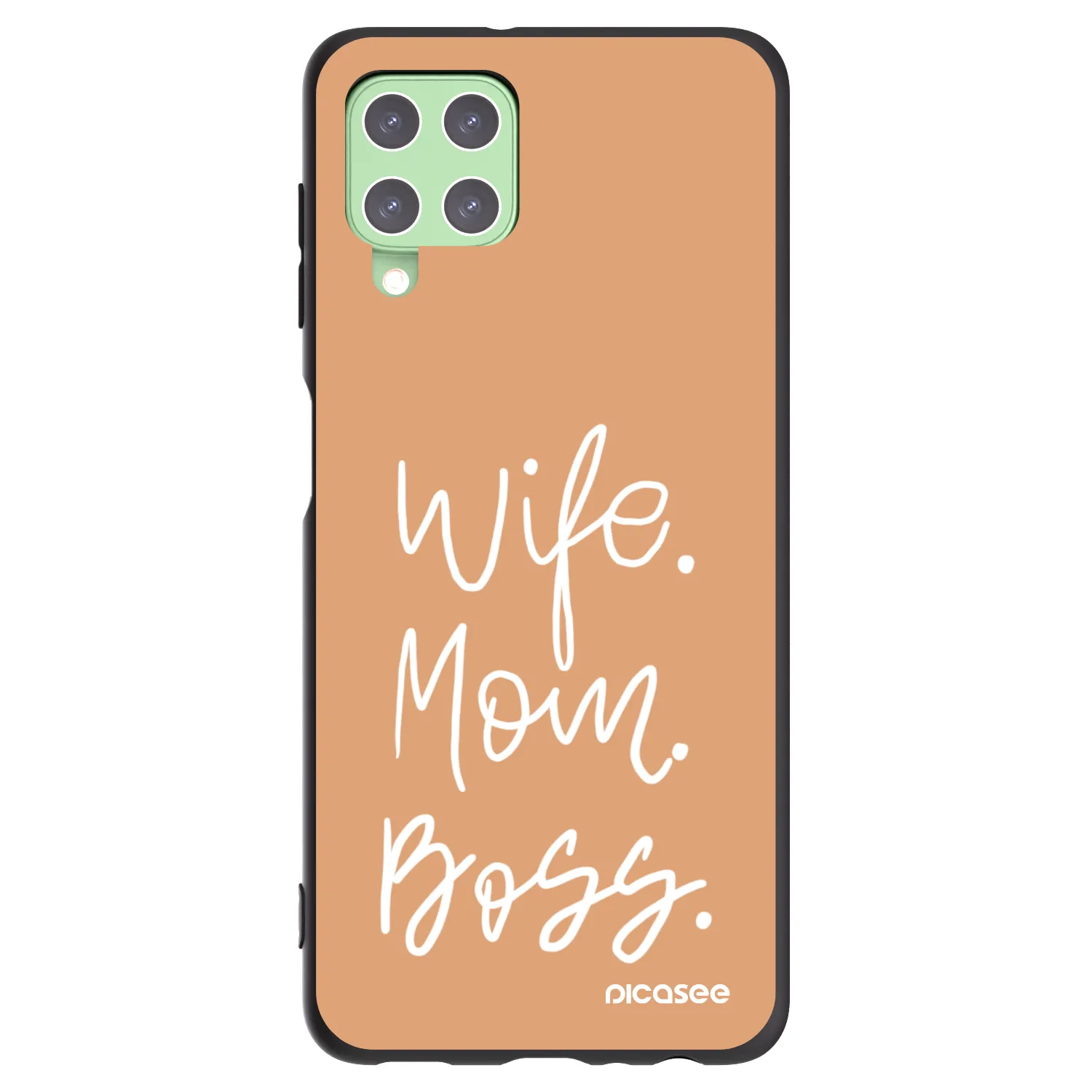 Picasee husă neagră din silicon pentru Samsung Galaxy A22 A225F 4G - Boss Mama