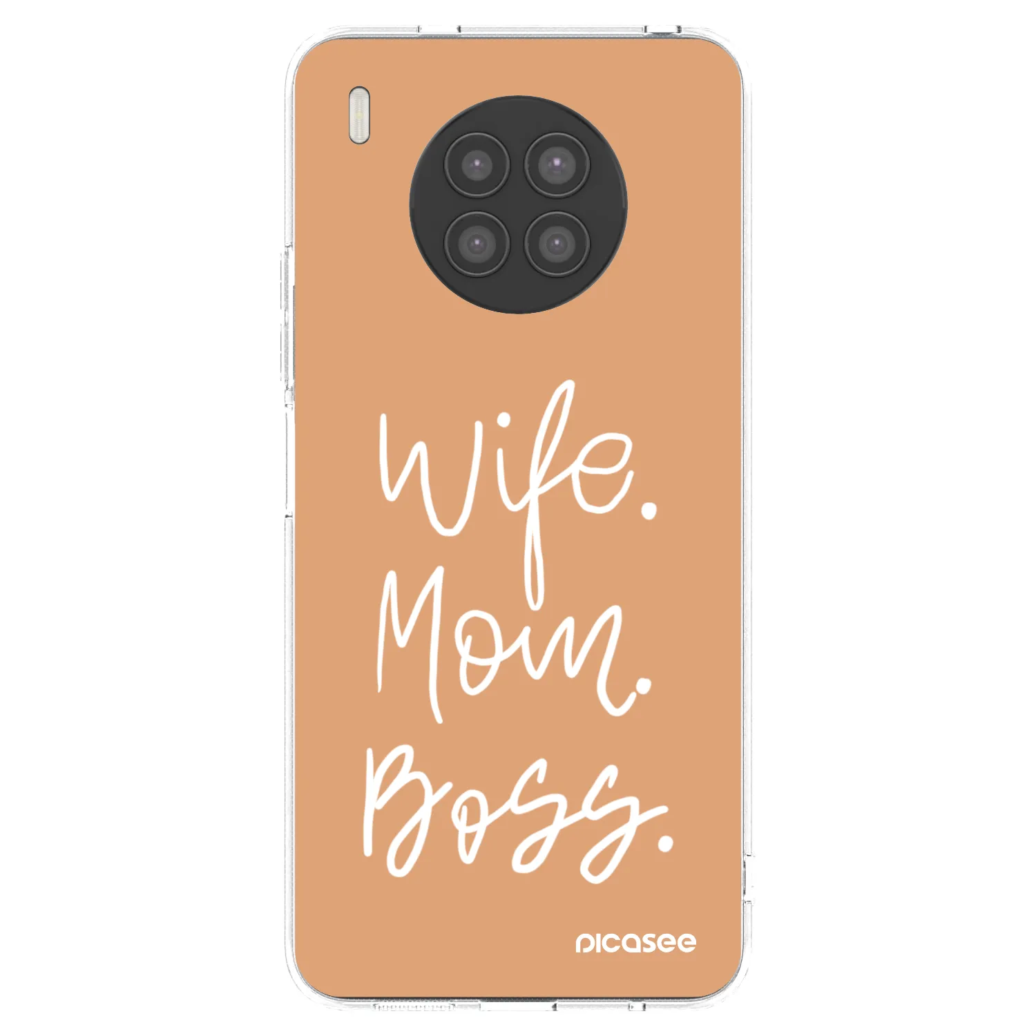 Picasee husă transparentă din silicon pentru Huawei Nova 8i - Boss Mama