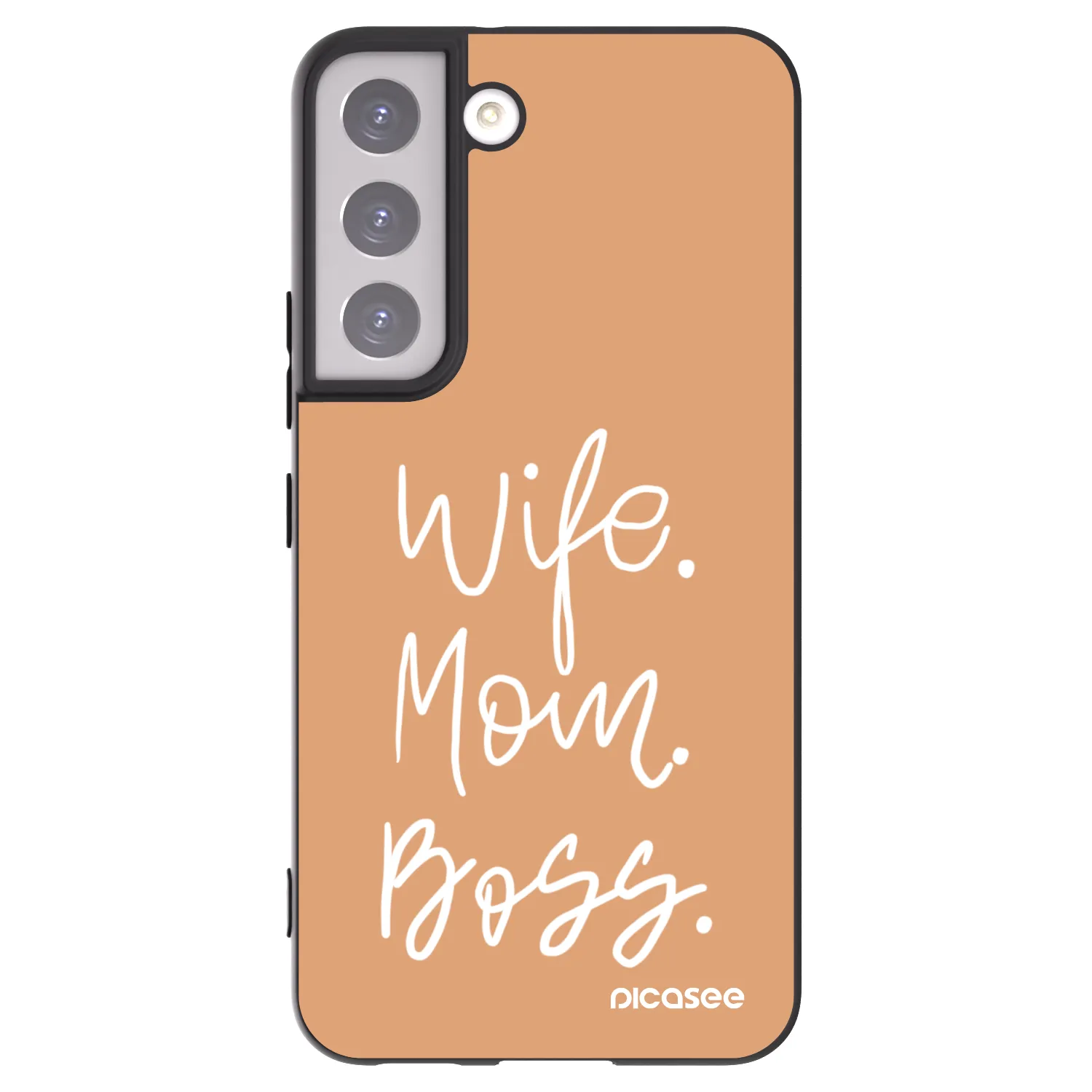 Picasee husă neagră din silicon pentru Samsung Galaxy S22 5G - Boss Mama