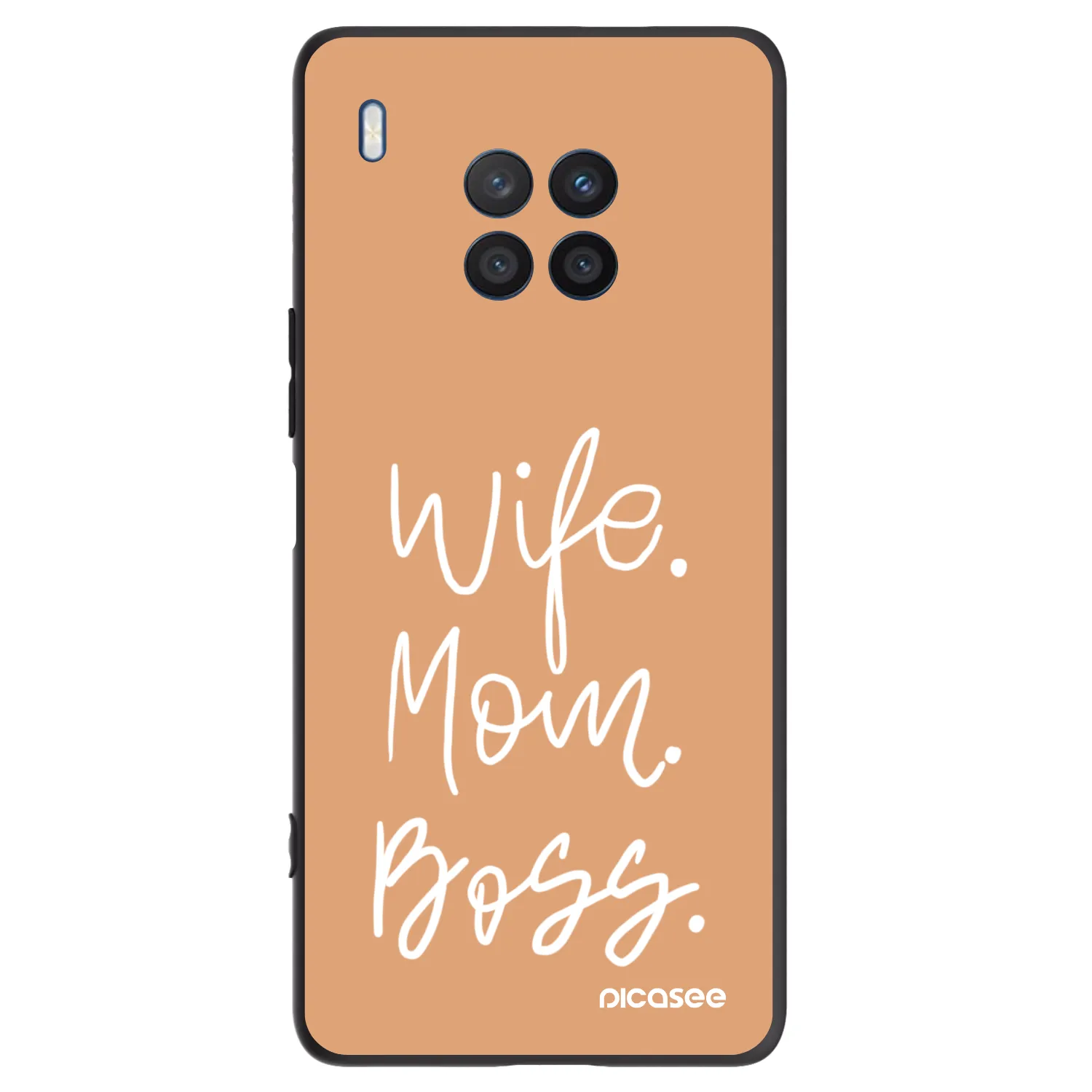 Picasee husă neagră din silicon pentru Honor 50 Lite - Boss Mama