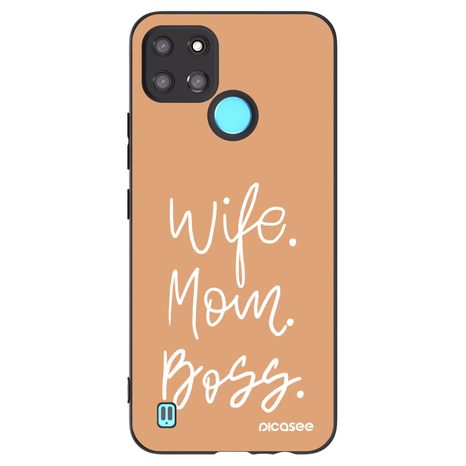Picasee husă neagră din silicon pentru Realme C21Y - Boss Mama