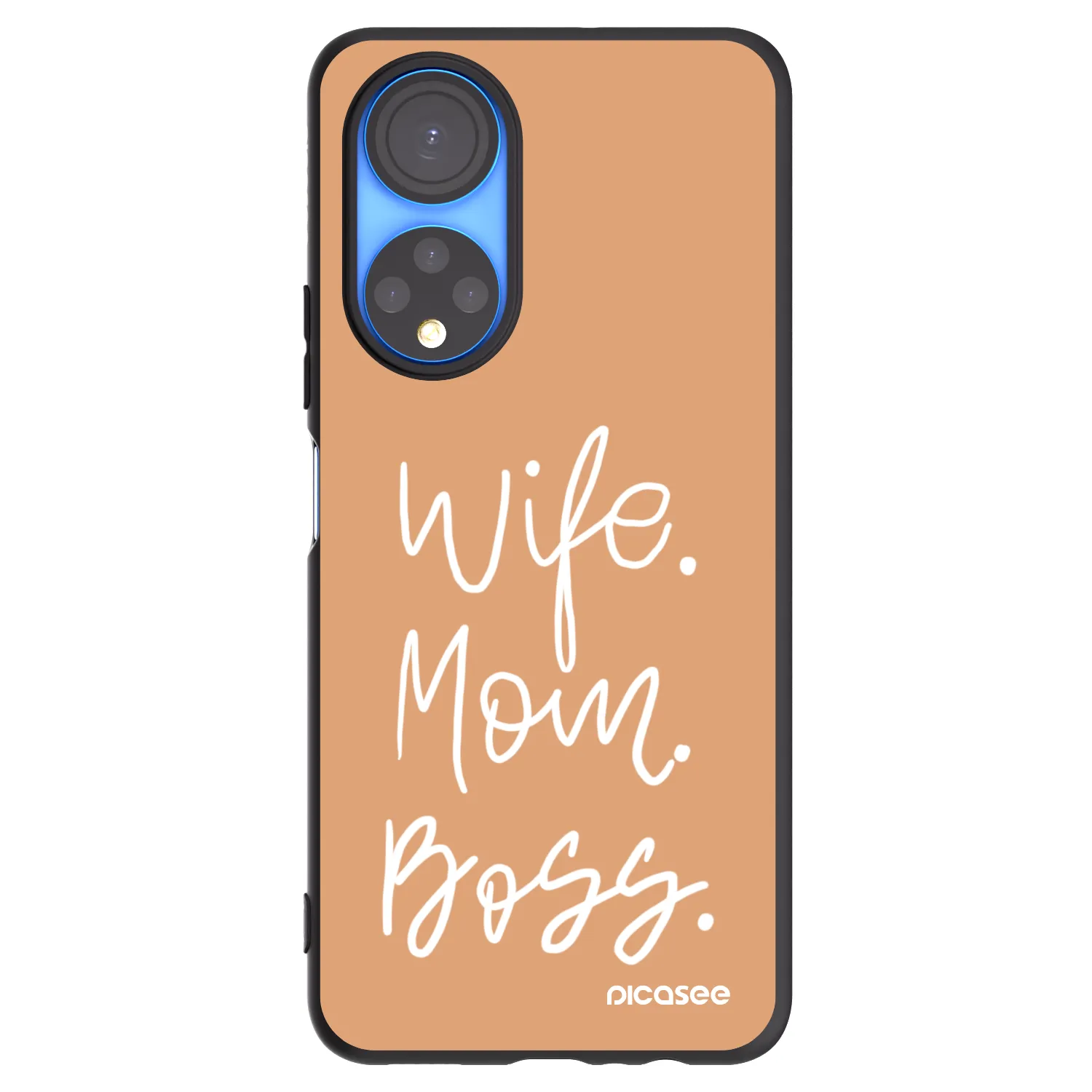 Picasee husă neagră din silicon pentru Honor X7 - Boss Mama