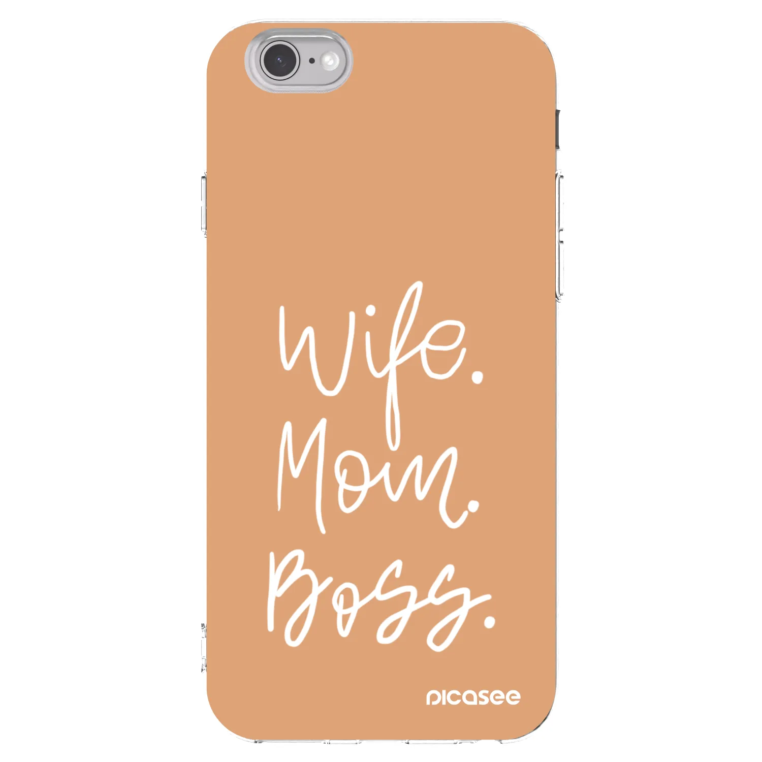 Picasee husă transparentă din silicon pentru Apple iPhone 6/6S - Boss Mama