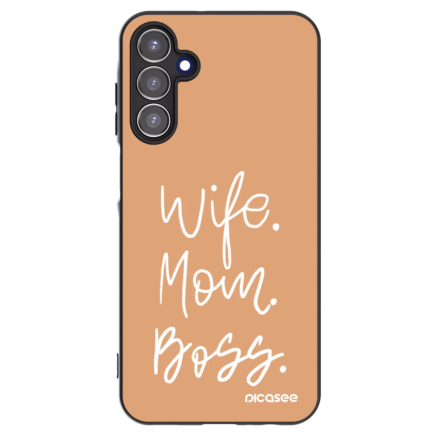 Picasee husă neagră din silicon pentru Samsung Galaxy A15 A155F 4G - Boss Mama