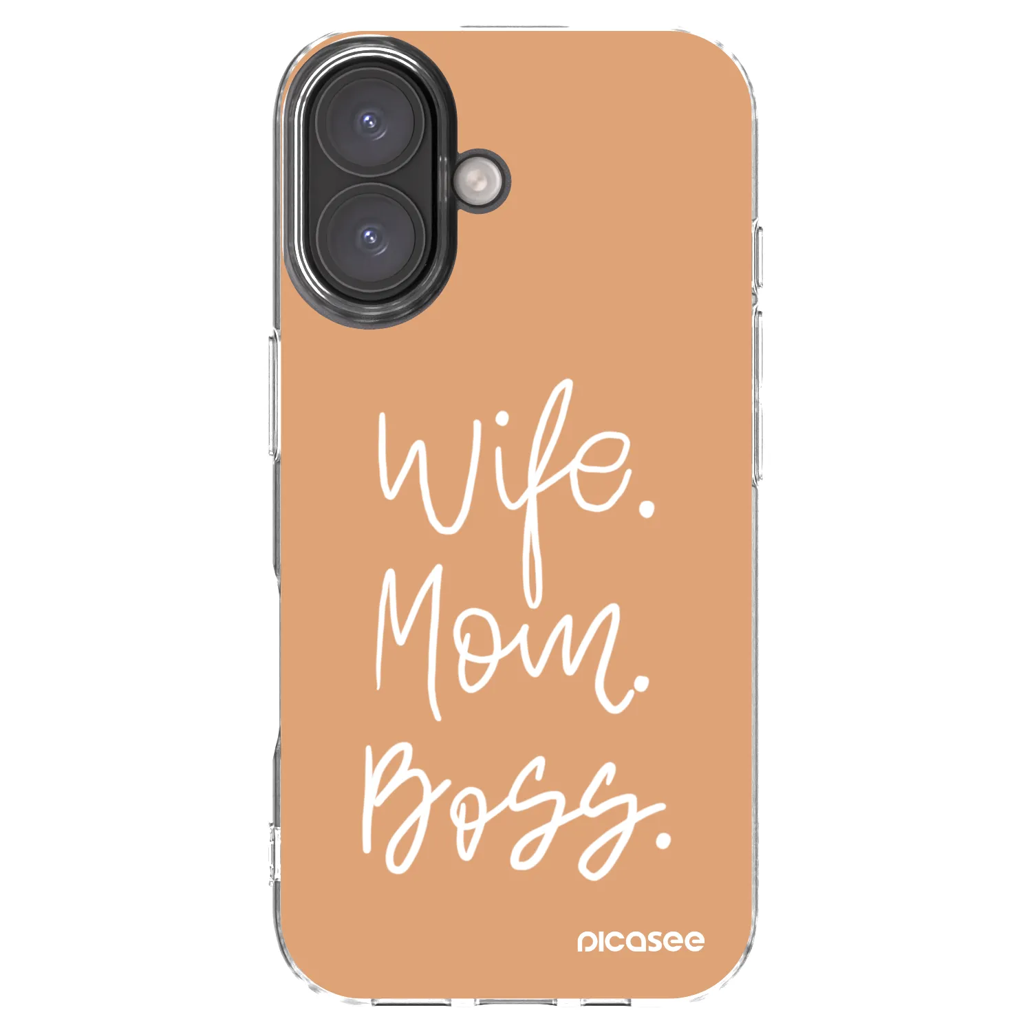 Picasee husă transparentă din silicon pentru Apple iPhone 16 - Boss Mama
