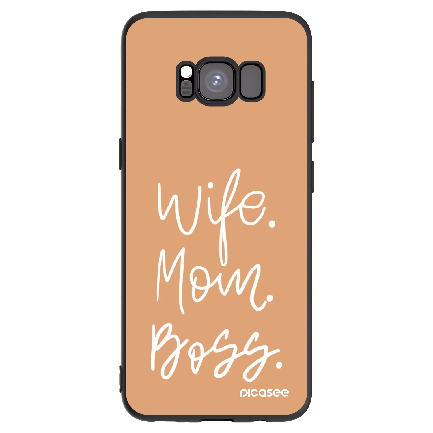 Picasee husă neagră din silicon pentru Samsung Galaxy S8 G950F - Boss Mama