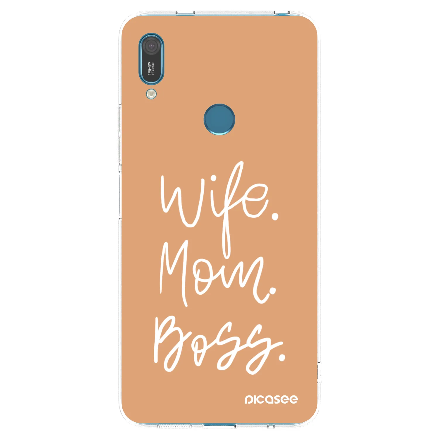 Picasee husă transparentă din silicon pentru Huawei Y7 2019 - Boss Mama
