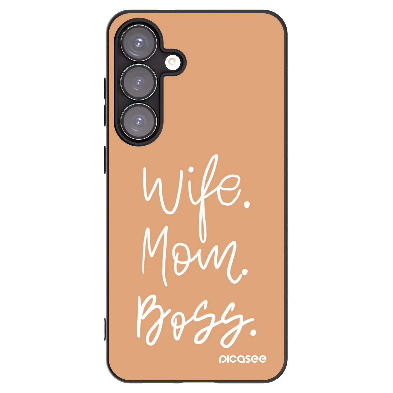 Picasee husă neagră din silicon pentru Samsung Galaxy S25+ 5G - Boss Mama