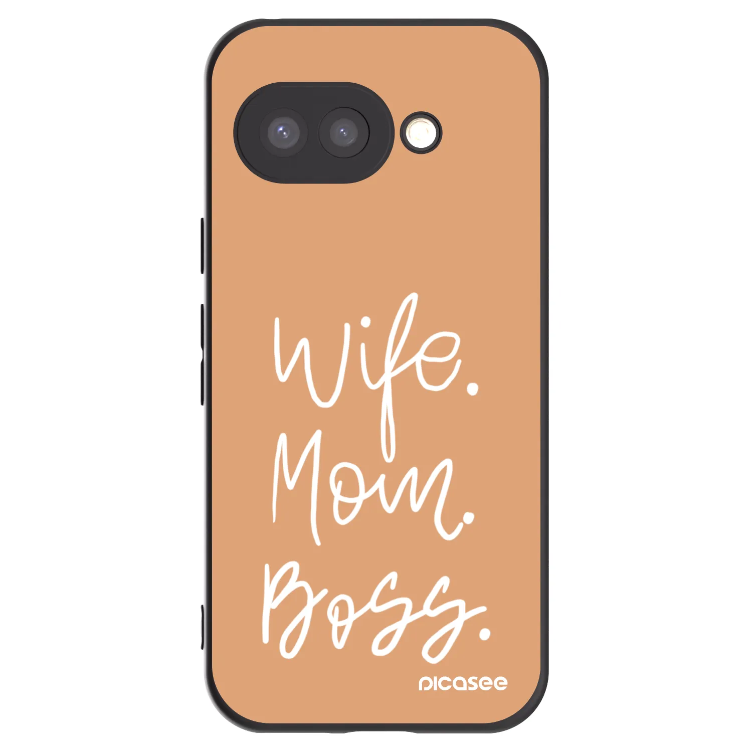 Picasee husă neagră din silicon pentru Google Pixel 9a - Boss Mama