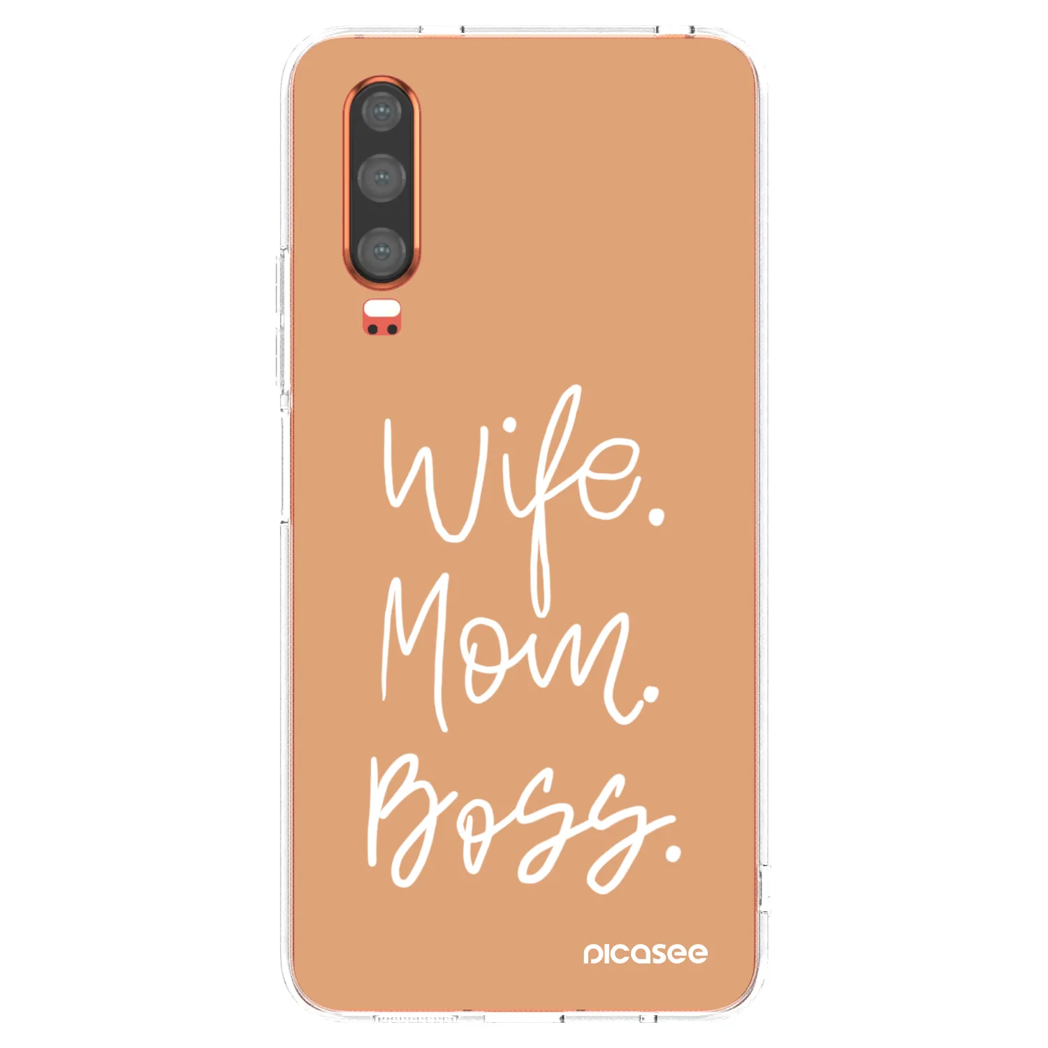 Picasee husă transparentă din silicon pentru Huawei P30 - Boss Mama