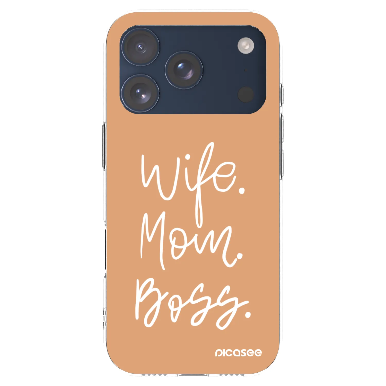 Picasee husă transparentă din silicon pentru Apple iPhone 17 Pro - Boss Mama