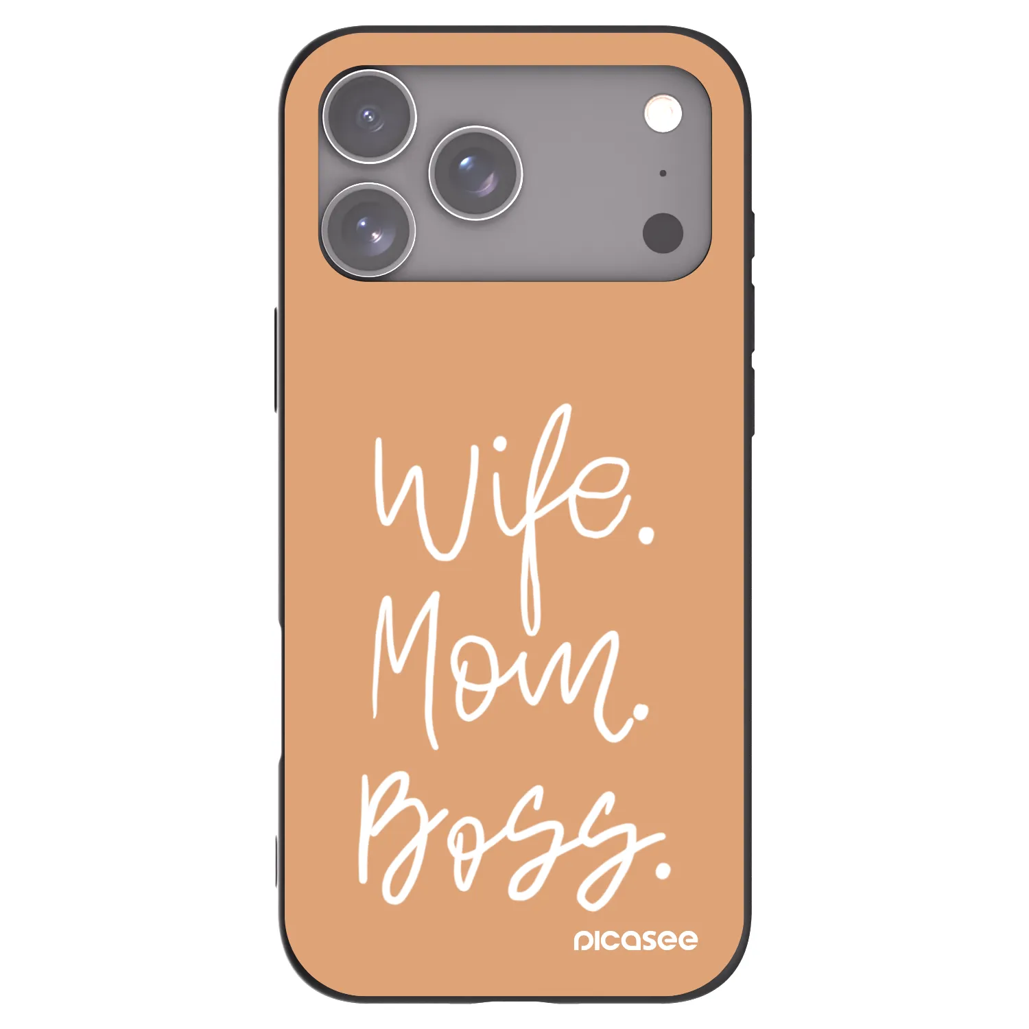 Picasee husă neagră din silicon pentru Apple iPhone 17 Pro Max - Boss Mama