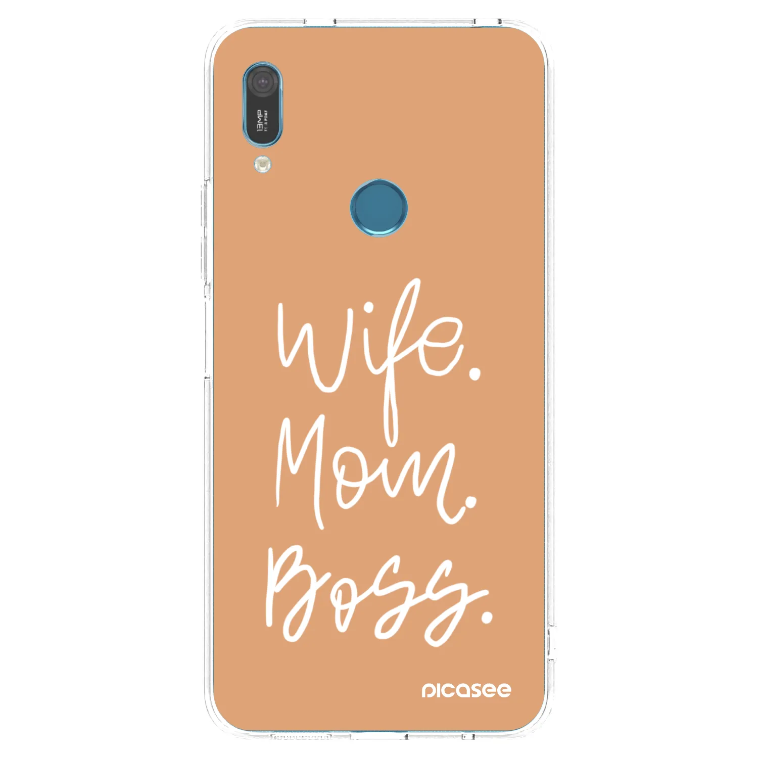 Picasee husă transparentă din silicon pentru Huawei Y6 2019 - Boss Mama