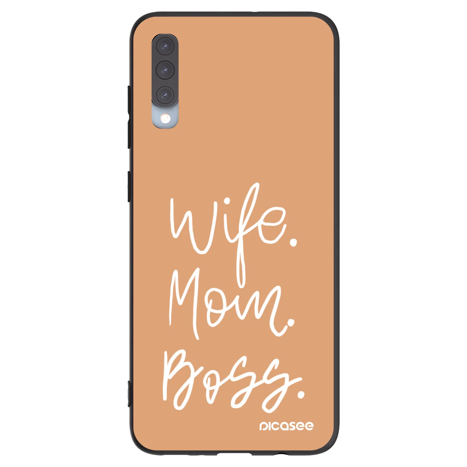 Picasee husă neagră din silicon pentru Samsung Galaxy A70 A705F - Boss Mama