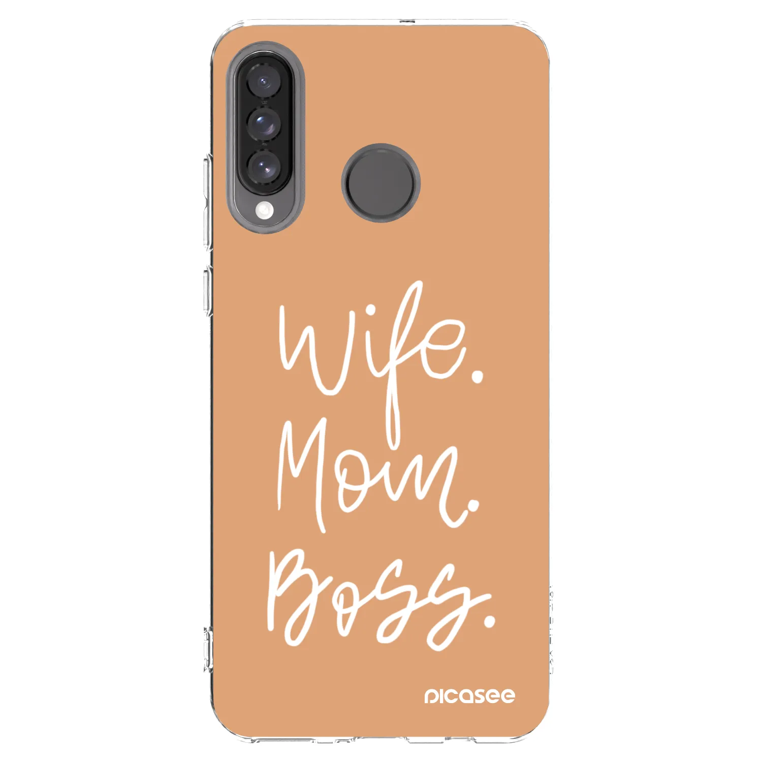 Picasee husă transparentă din silicon pentru Huawei P30 Lite - Boss Mama