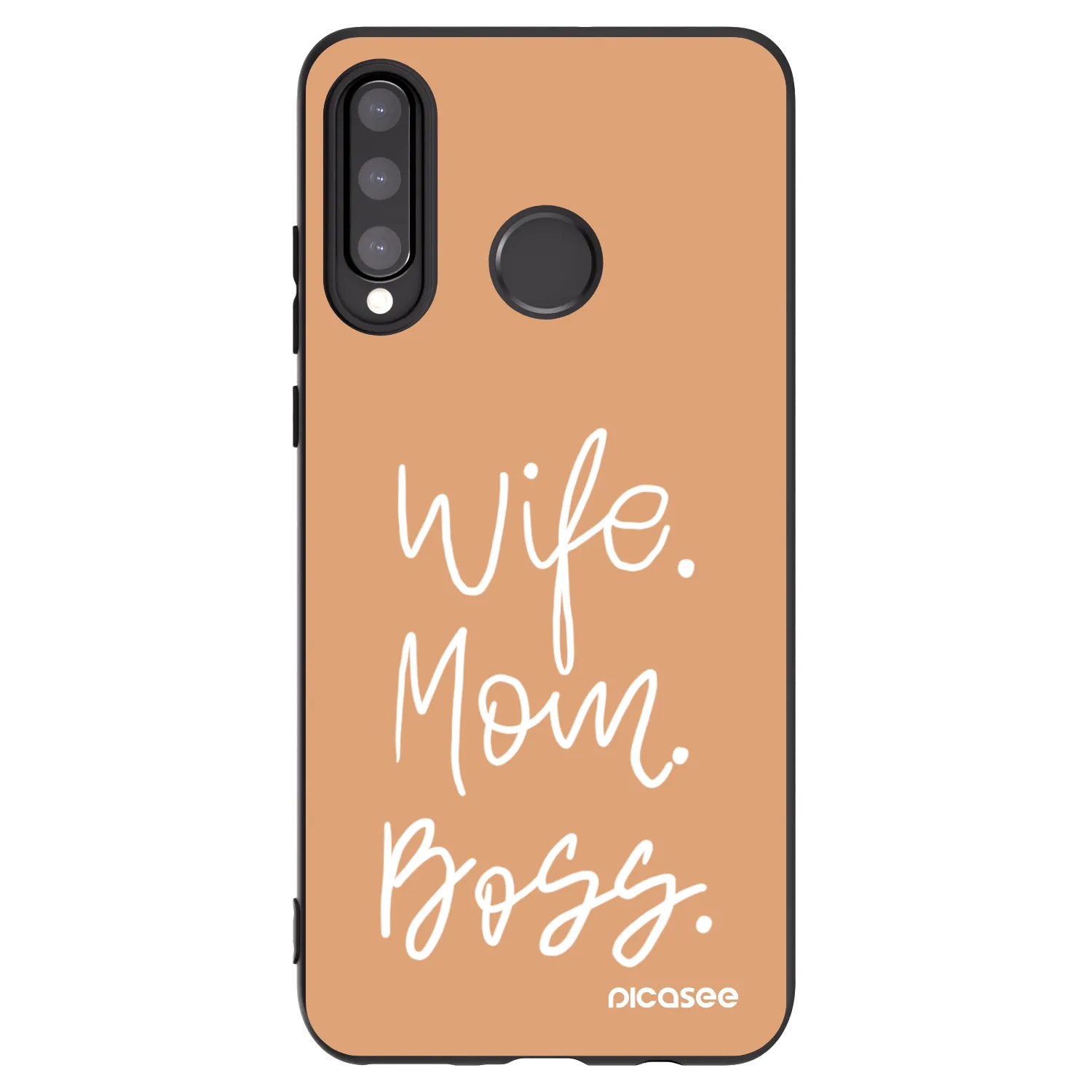 Picasee husă neagră din silicon pentru Huawei P30 Lite - Boss Mama