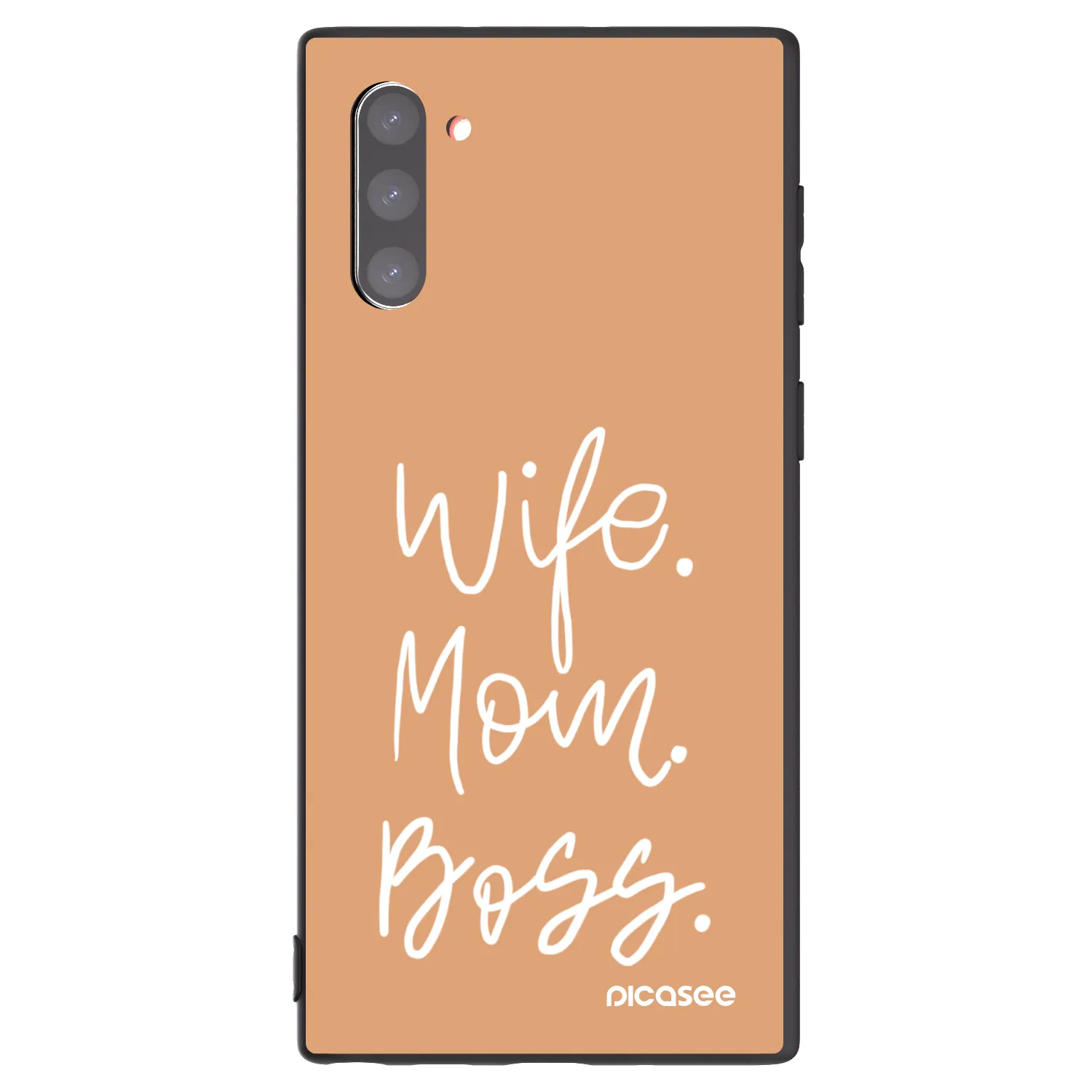Picasee husă neagră din silicon pentru Samsung Galaxy Note 10 N970F - Boss Mama