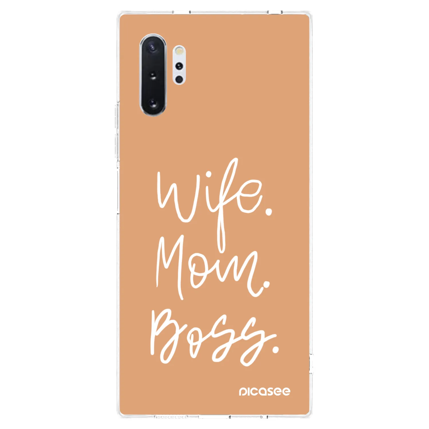 Picasee husă transparentă din silicon pentru Samsung Galaxy Note 10+ N975F - Boss Mama