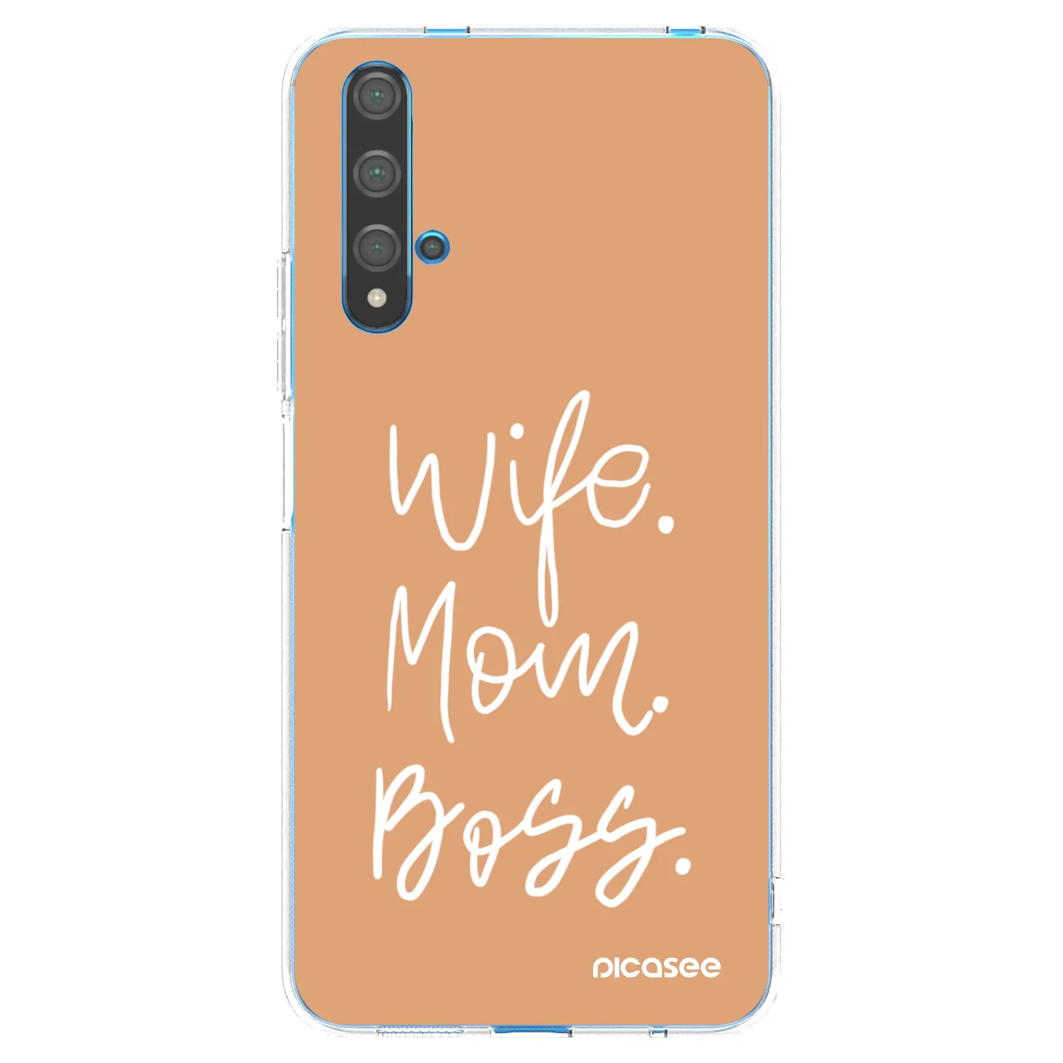 Picasee husă transparentă din silicon pentru Huawei Nova 5T - Boss Mama