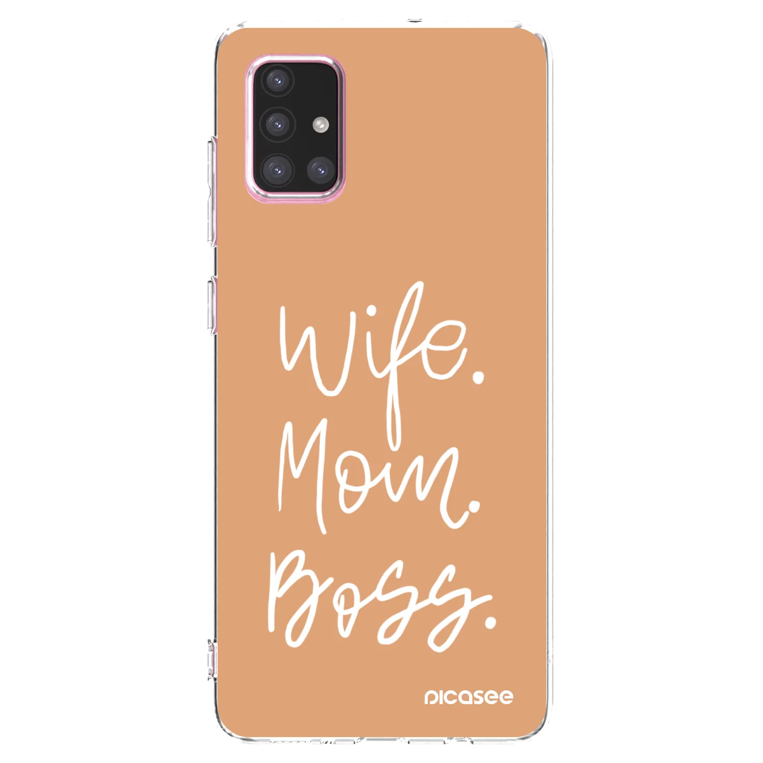 Picasee husă transparentă din silicon pentru Samsung Galaxy A71 A715F - Boss Mama