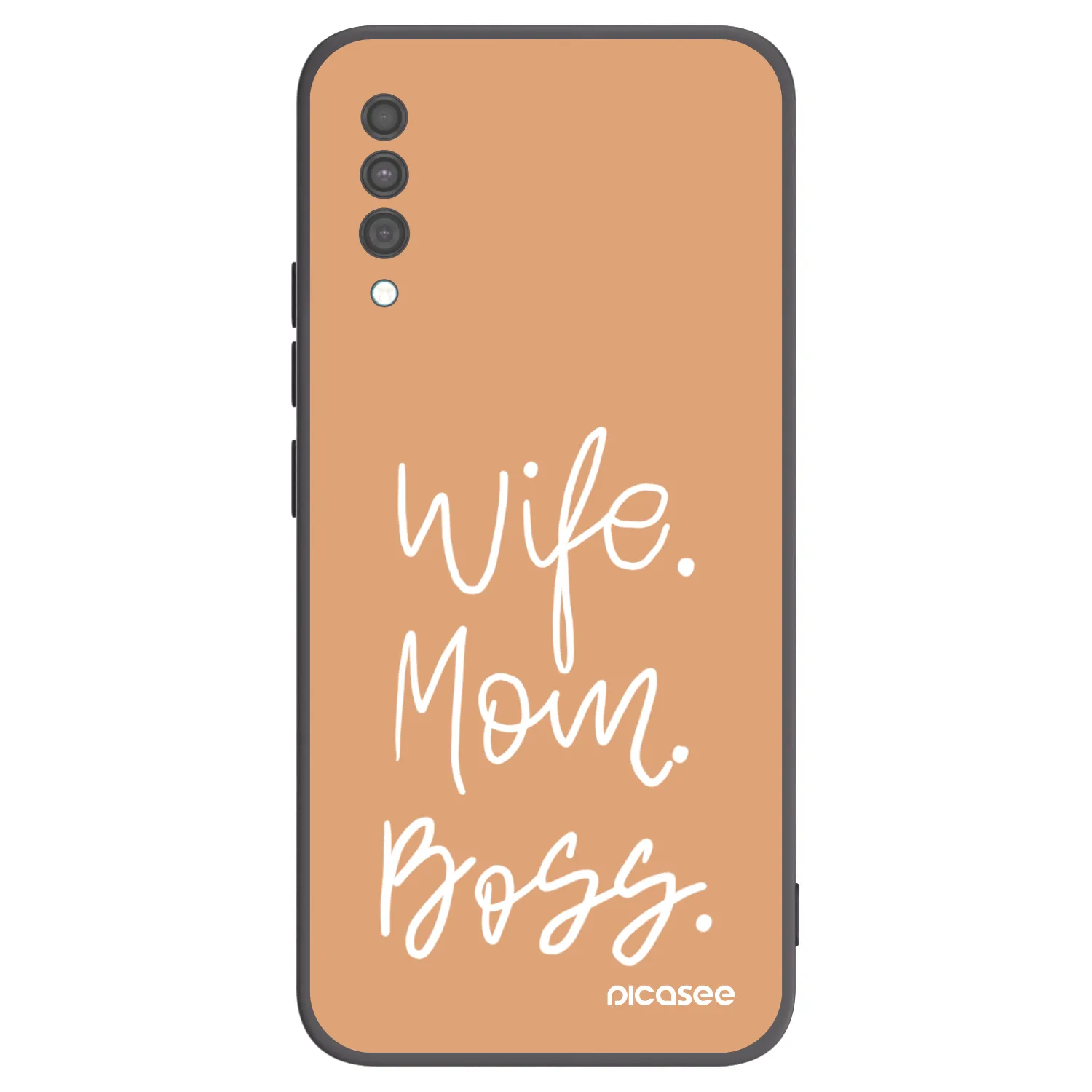Picasee husă neagră din silicon pentru Samsung Galaxy A30s A307F - Boss Mama