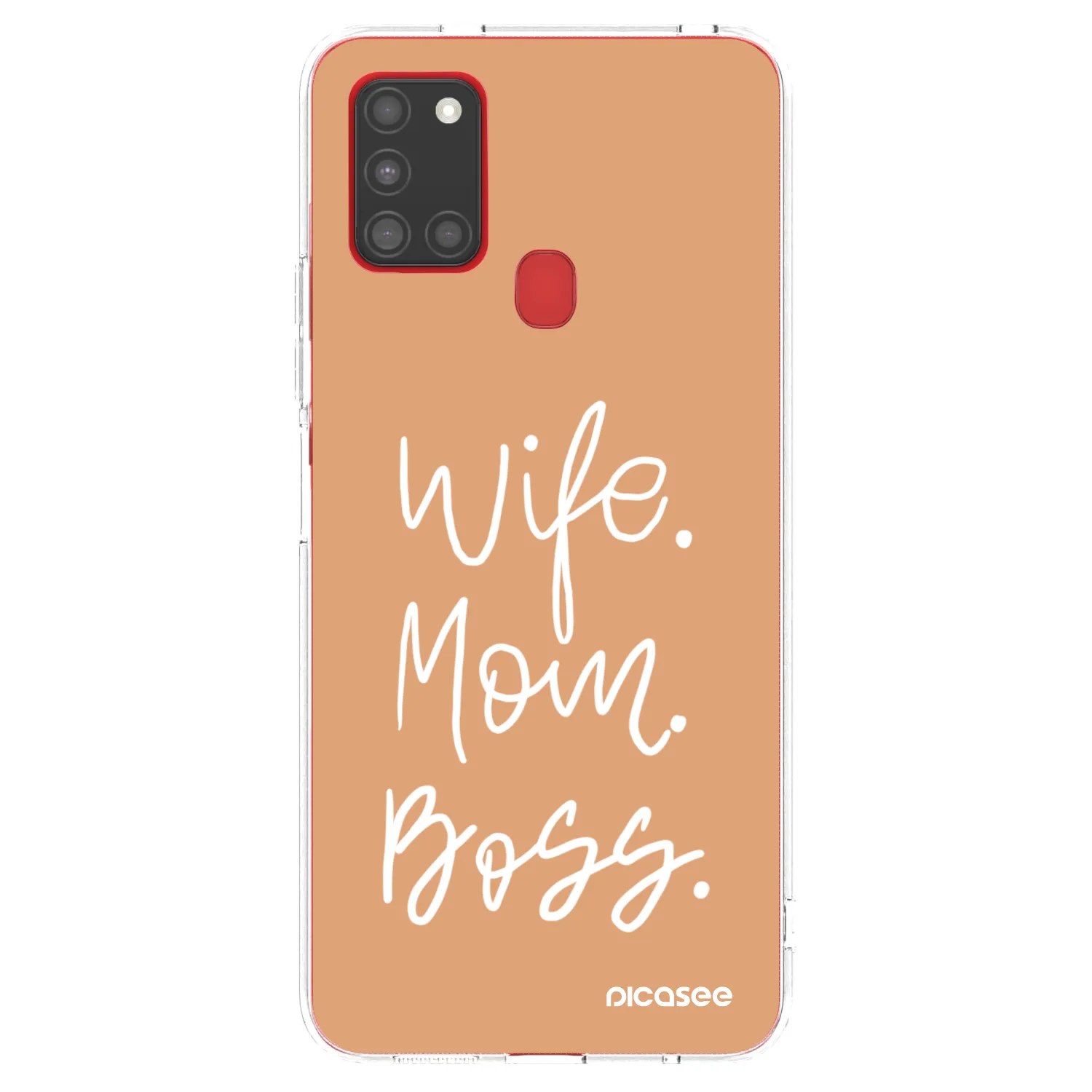 Picasee husă transparentă din silicon pentru Samsung Galaxy A21s - Boss Mama