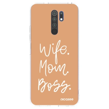 Picasee husă transparentă din silicon pentru Xiaomi Redmi 9 - Boss Mama