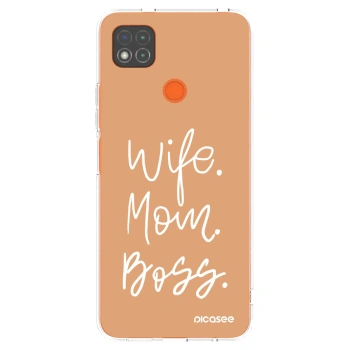 Picasee husă transparentă din silicon pentru Xiaomi Redmi 9C - Boss Mama
