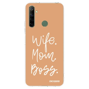 Picasee husă transparentă din silicon pentru Realme 6i - Boss Mama