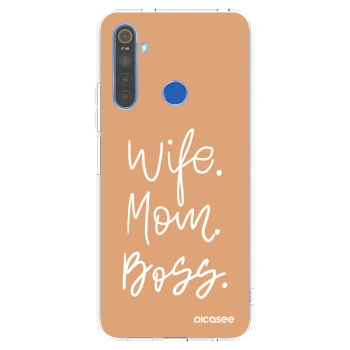 Picasee husă transparentă din silicon pentru Realme 5 - Boss Mama