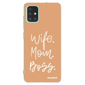 Picasee husă transparentă din silicon pentru Samsung Galaxy M31s - Boss Mama