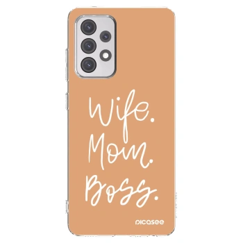 Picasee husă transparentă din silicon pentru Samsung Galaxy A52 5G A525F - Boss Mama